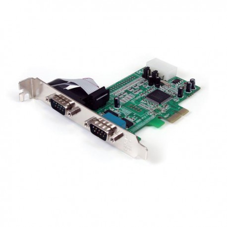 StarTech.com Tarjeta Adaptadora PCI Express PCIe de 2 Puertos Serie RS232 DB9 UART 16550 Serial PEX2S553