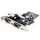 StarTech.com Tarjeta Adaptadora PCI Express PCIe de 4 Puertos Serie RS232 UART 16550 Serial DB9 PEX4S553