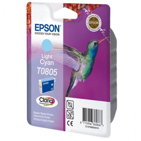 Epson Singlepack Light Cyan T0805 Claria Photographic Ink C13T08054010