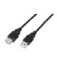 CABLE USB 2.0, TIPO A M-A H, NEGRO, 3.0 M NANO CABLE