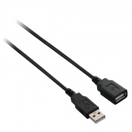 V7 Cable extensor para USB 2.0 USB de A a A (m h) negro 1,8 m V7E2USB2EXT-1.8M