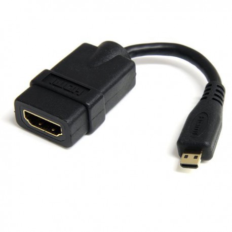 StarTech.com Cable de 12cm Adaptador HDMI de alta velocidad - HDMI a Micro HDMI - Hembra a Macho HDADFM5IN