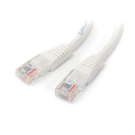 StarTech.com Cable de Red Ethernet 15m UTP Patch Cat5e Cat 5e RJ45 Moldeado - Blanco M45PAT15MWH