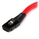 StarTech.com Cable 50cm Mini SAS Serial Attached SCSI SFF 8087 a 4x SATA Reversible - mSAS iSAS Interno - Rojo