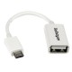 StarTech.com Cable Adaptador Micro USB a USB OTG Blanco de 12cm  Macho a Hembra