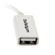 StarTech.com Cable Adaptador Micro USB a USB OTG Blanco de 12cm  Macho a Hembra