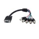 StarTech.com Cable de 30 cm Coaxial para Monitor HD15 VGA a 5 BNC RGBHV - Macho a Hembra VGABNCMF1