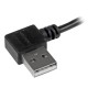 StarTech.com Cable de 1m Micro USB con conector acodado a la derecha USB2AUB2RA1M