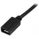 StarTech.com Cable de 50cm Micro USB de Extension - Macho a Hembra USBUBEXT50CM