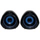 Woxter BigBass70 Azul Estereo 15W Spheric Negro, Azul 8435089025705