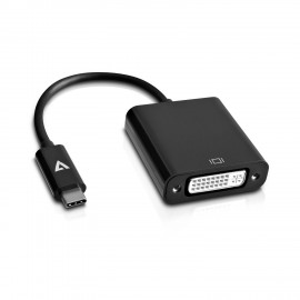 V7 USB-C macho a DVI-D hembra adaptador Negro V7UCDVI-BLK-1E