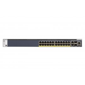 Netgear M4300-28G-PoE+ Gestionado 10G Ethernet (100/1000/10000) EnergÃÂ­a sobre Ethernet (PoE) 1U Negro GSM4328PA-100NES