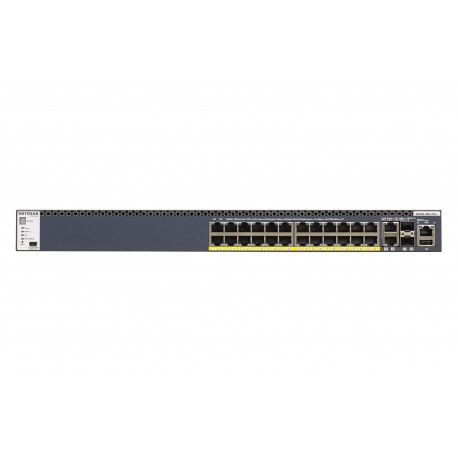 Netgear M4300-28G-PoE+ Gestionado 10G Ethernet (100/1000/10000) EnergÃÂ­a sobre Ethernet (PoE) 1U Negro GSM4328PA-100NES