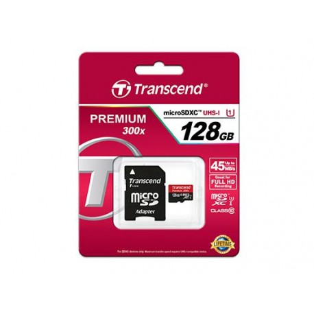 Transcend 128GB Premium microSDXC/SDHC TS128GUSDU1