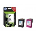 HP 301 2-pack Black/Tri-color Original Ink Cartridges N9J72AE