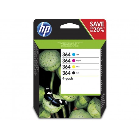 HP 364 Black/Cyan/Magenta/Yellow Original Ink Cartridges N9J73AE