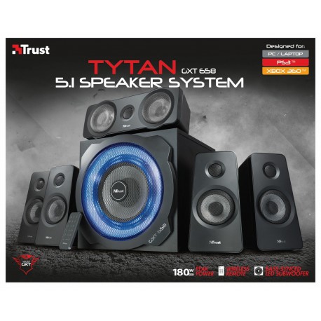 Trust GXT 658 Tytan 5.1 5.1channels 90W Negro 21738