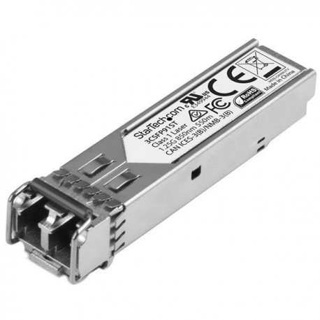 StarTech.com Transceptor de Fibra SFP de 1 gigabit 1000Base-SX - Compatible HP 3CSFP91 - Mini GBIC Multimodo LC 550m 3CSFP91ST