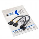 Nanocable 10.19.1201 Interno 0.2m Omnigrid (2-pin) 2 x Molex (3-pin) Negro