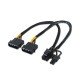 Nanocable 10.19.1201 Interno 0.2m Omnigrid (2-pin) 2 x Molex (3-pin) Negro