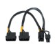 Nanocable 10.19.1201 Interno 0.2m Omnigrid (2-pin) 2 x Molex (3-pin) Negro