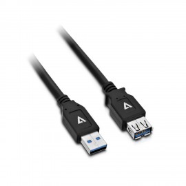 V7 USB3.0A cable de extensiÃ³n de 2 m Negro V7U3.0EXT-2M-BLK-1E