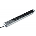 ASSMANN Electronic DIGITUS 1U ALUMINUM PDU 10A PLUG 250VAC 50 60HZ 8XOUTLET DN-95410