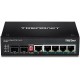 Trendnet TI-PG62 No administrado Gigabit Ethernet (10 100 1000) (PoE) Negro switch