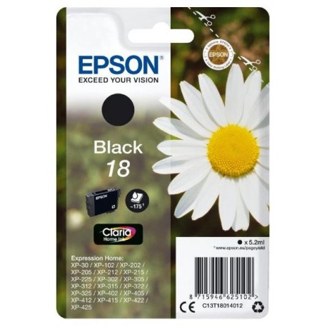 EPSON T180140 NEGRO XP-102 205 305 405 30 C13T18014012