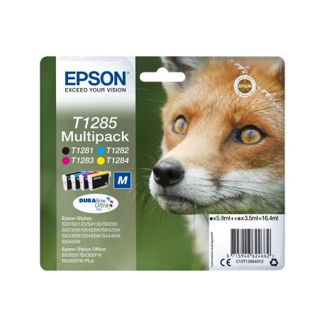 EPSON MULTI-PACK NEGRO-CIAN-AMARILLO-MAGENTA T1285 C13T12854012