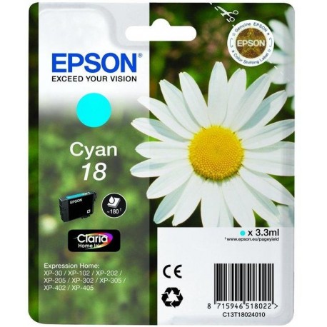 Epson C13T18024022 3.3ml 180p?ginas Cian