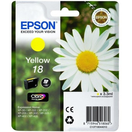 Epson C13T18044022 3.3ml 180p?ginas Amarillo