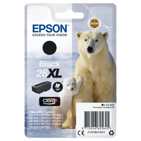 Epson C13T26214012 12.1ml 500p?ginas Negro