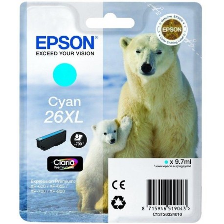 Epson C13T26324022 9.7ml 700p?ginas Cian