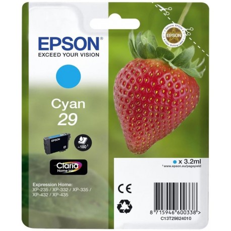 Epson C13T29824022 3.2ml 180p?ginas Cian