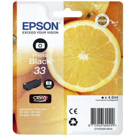 Epson C13T33414022 4.5ml 200p?ginas Negro