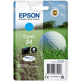 Epson Singlepack Cyan 34 DURABrite Ultra Ink 4.2ml Cian C13T34624010