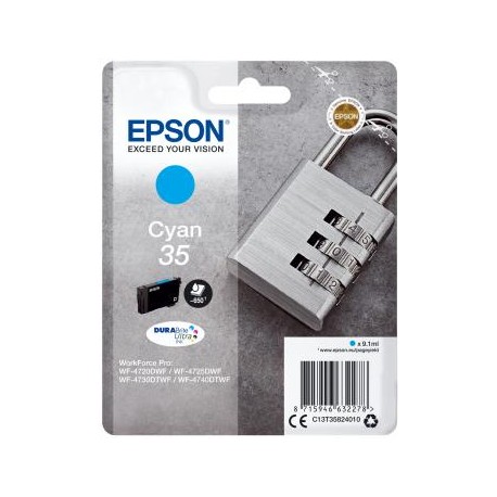 Epson Singlepack Cyan 35 DURABrite Ultra Ink 9.1ml Cian C13T35824010