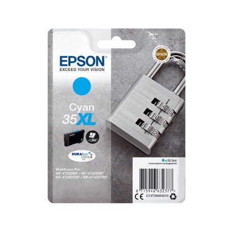 Epson Singlepack Cyan 35XL DURABrite Ultra Ink 20.3ml Cian C13T35924010