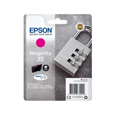 Epson Singlepack Magenta 35 DURABrite Ultra Ink 9.1ml Magenta C13T35834010