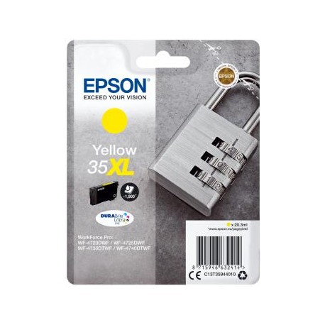 Epson Singlepack Yellow 35XL DURABrite Ultra Ink 20.3ml Amarillo C13T35944010