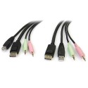 StarTech Cable Conmutador KVM USB DisplayPort 4 en 1 DP4N1USB6