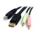 StarTech Cable Conmutador KVM USB DisplayPort 4 en 1 DP4N1USB6