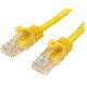 StarTech Cable de Red de 0,5m Amarillo Cat5e Ethernet RJ45 sin Enganches 45PAT50CMYL