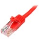 StarTech Cable de Red de 0,5m Rojo Cat5e Ethernet RJ45 sin Enganches 45PAT50CMRD