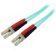 StarTech Cable de 1m de Fibra ?ptica D?plex Multimodo OM4 de 100Gb 50 125 LSZH LC a LC - Aguamarina 450FBLCLC1