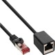 InLine Patch Cable Extension S FTP PiMF Cat.6 250MHz copper halogen free black 1m 76911X