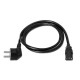 NANO CABLE 10.22.0103 3m C13 acoplador CEE7 7 Schuko Negro