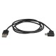 StarTech Cable de 1m USB-A a USB-C Acodado a la Derecha - Cable Adaptador USB A a USB Tipo C en ?ngulo a la Derecha USB2AC1MR