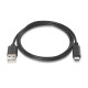 NANO CABLE CABLE USB 2.0 3A, TIPO USB-C M-A M 1M NEGRO 10.01.2101